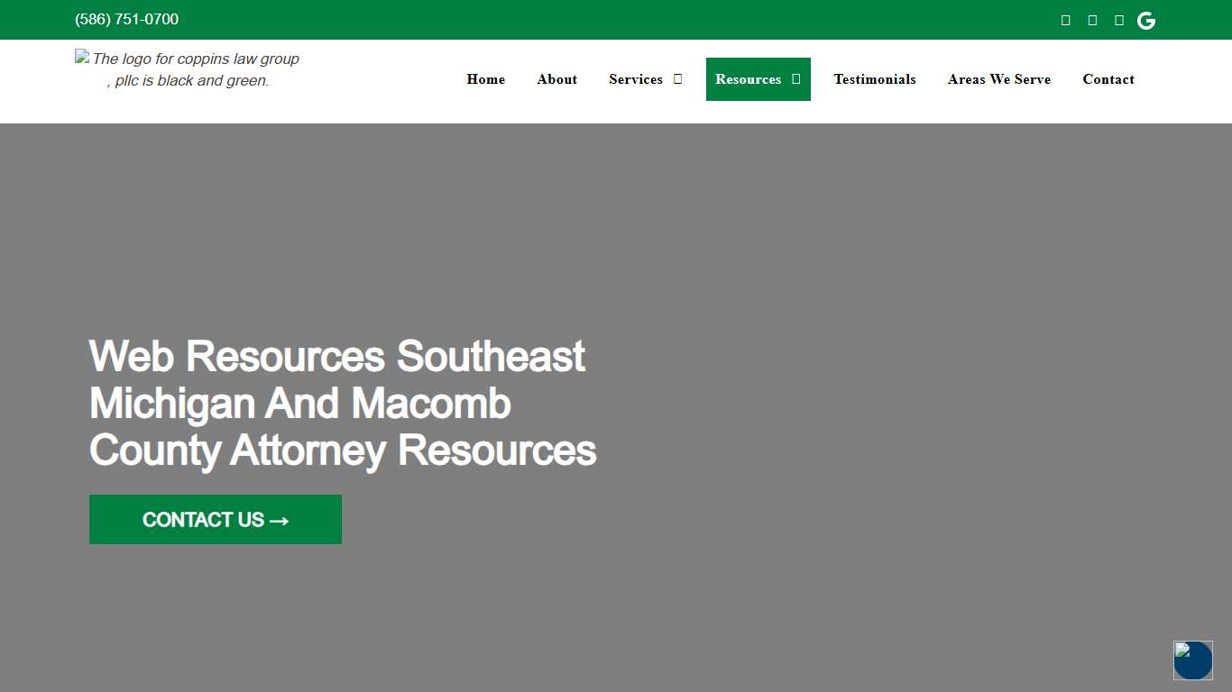 Legal Resources Coppins Law Group, PLLC Mt. Clemens, MI
